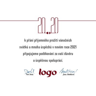 Čtvercové vánoční přáníčko 261